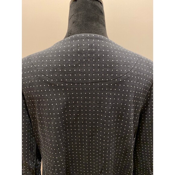 Chico’s Top Size “3” or XL Navy w/Dots Stretchy Casual Comfortable Blouse - Picture 6 of 11